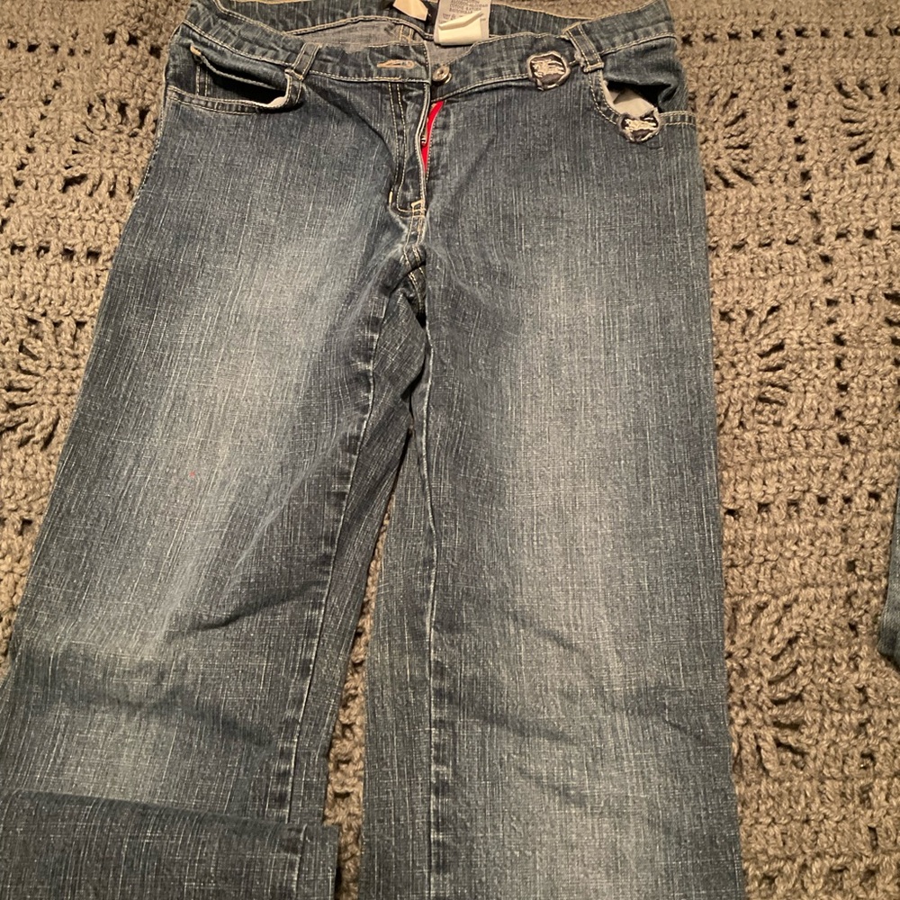 Burberry Girls Patchwork Jeans. 14US .